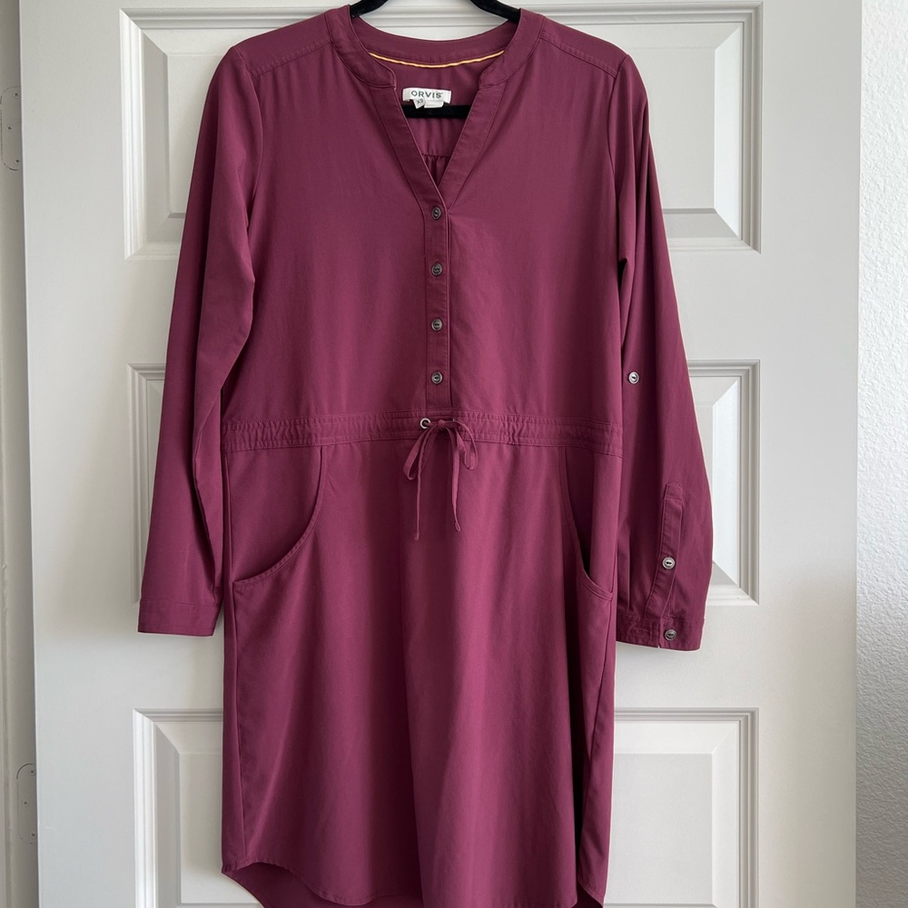 Orvis Maroon Blouse with Gold Trim